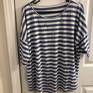 Striped LOFT top